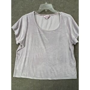 Juicy Couture Shirt‎ Women 2X Sleepwear Short Sleeve Pullover Velour Lounge